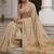 Golden floral pichwai work jamdani silk sareewith blouse piece