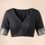 Black tropical floral soft silk saree with blouse piece