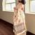Cream floral soft silk saree with blouse piece