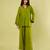 Olive green handwoven linen khadi kurta co ord set