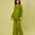 Olive green handwoven linen khadi kurta co ord set