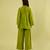 Olive green handwoven linen khadi kurta co ord set