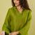 Olive green handwoven linen khadi kurta co ord set