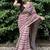 Pink striped linen blend saree with blouse piece