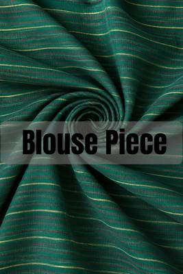 Green floral linen blend saree with blouse piece 4