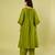 Olive green handwoven linen khadi kurta and salwar