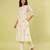 Ivory embroidered chanderi kurta set