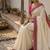 White & pink handloom mul cotton saree