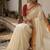White & red handloom mul cotton saree