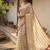 Gold & red handloom mul cotton saree