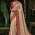White & red mul cotton ikkat saree
