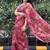 Pink floral chiiffon saree with blouse piece
