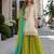 White chinon readymade suit with embroidery & codding work
