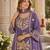Lavender silk blend readymade suit with mirror & sequence work