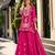 Rani silk blend readymade suit with mirror & sequence work