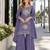 Lavender silk blend  readymade suit with real mirror & sequence work