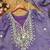 Lavender silk blend  readymade suit with real mirror & sequence work