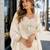 White silk blend readymade suit with real mirror & sequence work