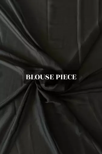 Black floral georgette saree with blouse piece