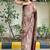 Brown floral printed georgette saree with blouse piece