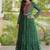 women georgette anarkali gown with bandhani print & kutchi patchwork - full stitched free size