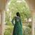 women georgette anarkali gown with bandhani print & kutchi patchwork - full stitched free size