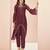 Mesmeric maroon hand work kurta set