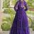 women georgette anarkali gown with bandhani print & kutchi patchwork - full stitched free size