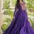 women georgette anarkali gown with bandhani print & kutchi patchwork - full stitched free size