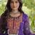 women georgette anarkali gown with bandhani print & kutchi patchwork - full stitched free size