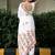 White patchwork mul cotton saree with blouse piece