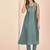 Aqua hand work sleeveless kurta set