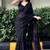 Black & red handwoven cotton saree with blouse piece