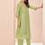 Light green hand work kurta set