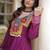 women rayon anarkali gown with kutchi gamthi embroidery & mirror work - full stitched free size