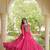 women georgette anarkali gown with bandhani print & kutchi patchwork - full stitched free size