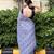 Blue handwoven cotton saree with blouse piece