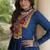 women rayon anarkali gown with kutchi gamthi embroidery - full stitched free size