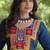 women rayon anarkali gown with kutchi gamthi embroidery - full stitched free size