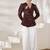 Maroon hand-embroidered gaji silk top