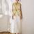 Elegant lace work beige top