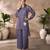 Elegant smoky grey organza co-ord set