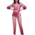 Pink gradient belted jacket set