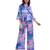 Watercolor print peplum pants set