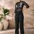 Black organza handwork co-ord set