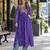 Violet faux georgette bandhani readymade top with patch work