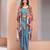 Aqua blue pure muslin printed co-ord set