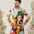 Ganesha Carnival Special Cotton Digital Printed Crochet Sequin Work Men's Kurta