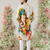 Ganesha Carnival Special Cotton Digital Printed Crochet Sequin Work Men's Kurta