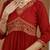 Red women   s shimmer silk embroidered alia cut kurti palazzo set with dupatta